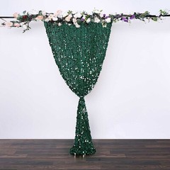 HUNTER GREEN 8×8 ft Big Payette Sequined BACKDROP CURTAIN Wedding Decorations