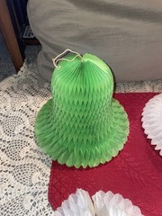 Vintage Lot of 4 Honeycomb Bells Tissue Paper Wedding Shower 12” & 7” 1980s