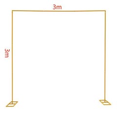 Romantical Metal Flower Balloon Frame Square Wedding Arch Backdrop Stand Decor