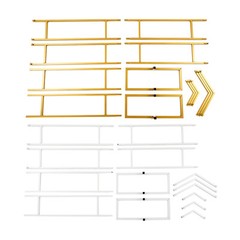 7.9ft Feet White/Gold Metal Arch for Wedding Party Decoration-Free&Fast Shipping