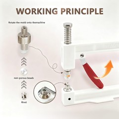 Pearl Setting Machine Hand Press Tools 2 Boxes White No Holes