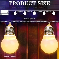 Retisee 4 Pcs Marquee Light String Bulbs13.8 ft Long for Marquee Letters Numb…