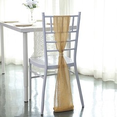 5 pcs GOLD 6″ x 108″ Faux Burlap Chair Sashes Wedding Decorations