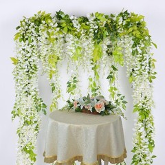 Guirnalda de flores artificiales para decoración floral de arco de boda US NUEVO