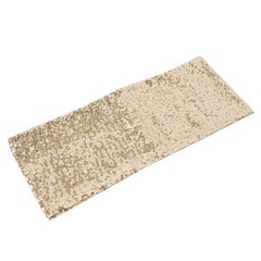 10 Champagne Spandex Sequined CHAIR SASHES Ties Wraps Wedding Party Decorations