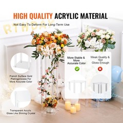 10PCS 23.6inch High Wedding Flower Stand, With Acrylic Laminate