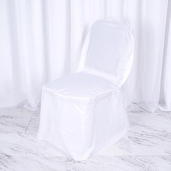 100 White Polyester BANQUET CHAIR COVERS Wedding Party Reception Decorations