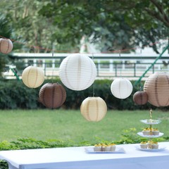 8 pcs ASSORTED Sizes Hanging Paper Lanterns Wedding Party Events Decorations