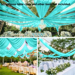 10 PCS Wedding Decoration Ceiling Venue Hanging Chiffon Multiple colors New
