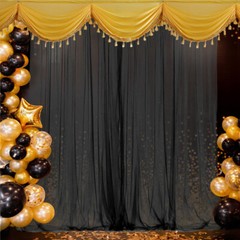 1/3m Detachable Ice Silk Swag for Wedding Party Backdrops Curtain Decorations