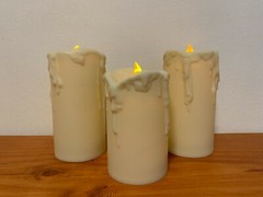 Battery Operated Flickering Pillar Candle Sets