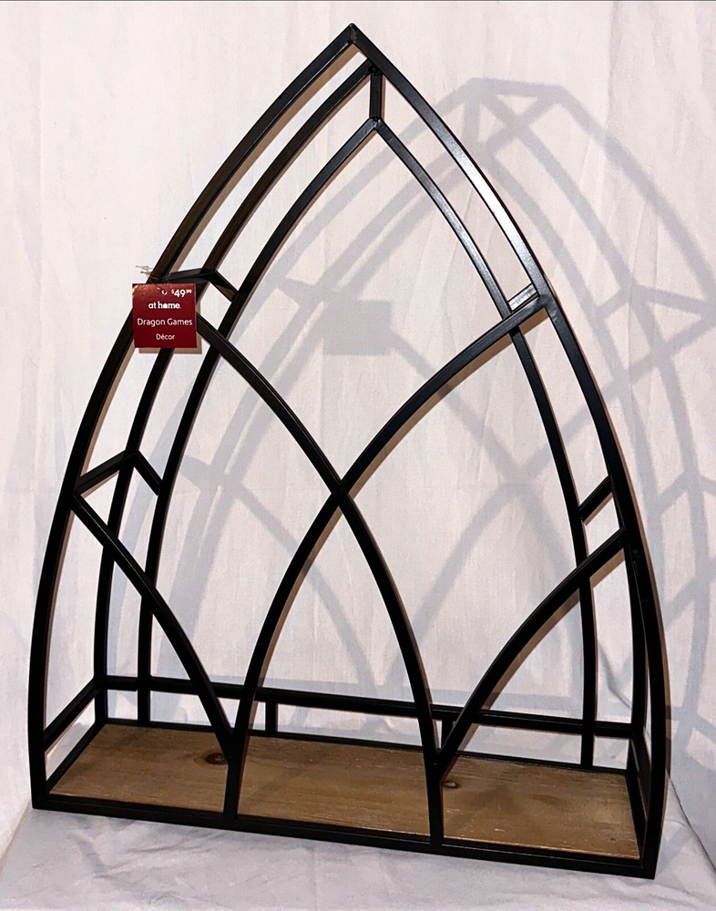 Black Metal Arch Shelf/Decoration – Wall Mount/Tabletop