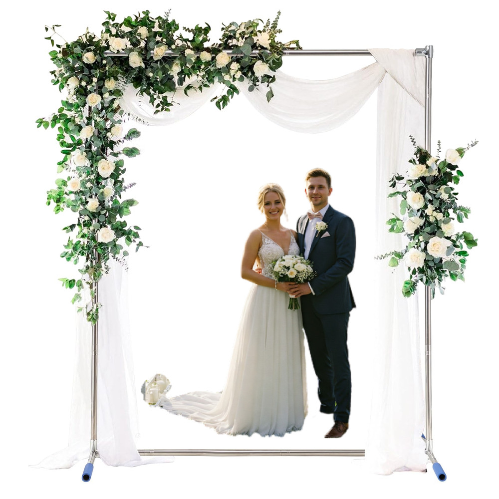 Square Wedding Arch hanging Flower Silver Metal Stand for Wedding party Ceremony