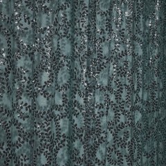 8ft x 8ft HUNTER GREEN Tulle Backdrop CURTAIN Drape Panel Embroidered Sequins