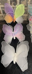 Nylon Mesh 12 Handmade Butterflies Home Decor. 2c.
