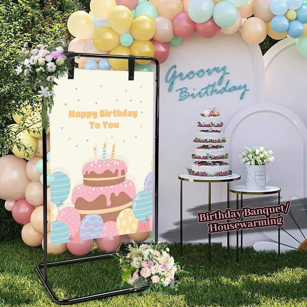 Wedding Sign Stand Holder Metal Floor Easel For Welcome Sign Poster Adjustable