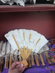 Handmade Paper Bamboo Fans For Wedding Occasion Decoration Favor Gift