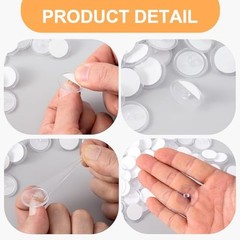 60 Pack Self-Adhesive Ceiling Hooks for Hanging,Damage-Free No-Drill Ceiling