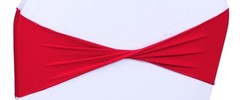 MDS Pack of 50 Spandex Chair Sashes Bows Elastic Stretch Dining Chair Bands T…