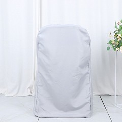 50 Silver Polyester FOLDING Flat CHAIR COVERS Wedding Party Banquet Decorations