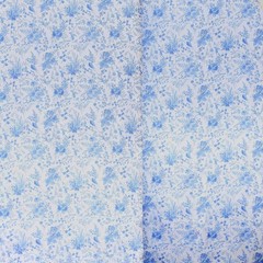 3 WHITE BLUE Chinoiserie Floral Satin Round Top Backdrop STAND COVERS Set Party