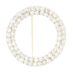 Dazzling and Shining Diamond Rhinestone Rounded Chair Sash Buckles, Pack of 10