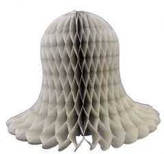 9″ Honeycomb Tissue Wedding Bells (6-pack) by Devra Party