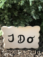 I Do White Wooden Sign For Weddings