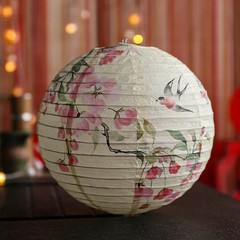 12Inch Printed Flower Round Chinese Paper Lanterns Birthday Wedding Decor Craft