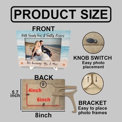Mr and Mrs Wedding Gifts 8×6 Picture Frame, Beach Engagement Wedding Gifts fo…