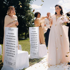 Memorial Wedding Chair Sign for Ceremony Wedding Memorial Sign 14 X 49 Inch save