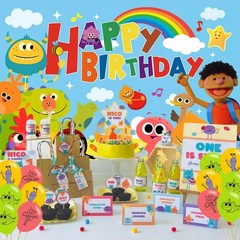 Super Simple Songs Birthday Party Decoration,Super Songs Party Photo Backgrou…