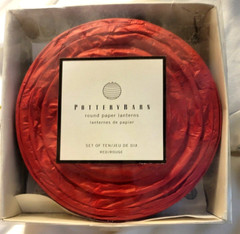 Pottery Barn 17 round paper lanterns boxed sets 17 count-2 boxes- 8″ diameter