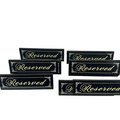 12PCS Reserved Table Signs Black Wedding Acrylic Double Sided