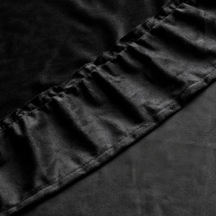 Black Velvet Tablecloth Luxurious Soft Thick Washable Solid Rectangle Table C…