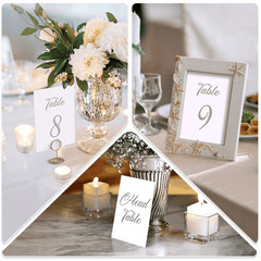Silver Table Numbers 1 30 for Wedding Reception Silver Foil Table Number