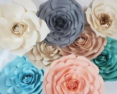 Decor In The Box – Cream Handmade Paper Flower 12 inch Fully Assembled 