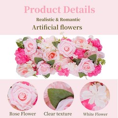 Pack of 10 Wedding Arch Decorations, 20.47 inch Artificial Flower Table