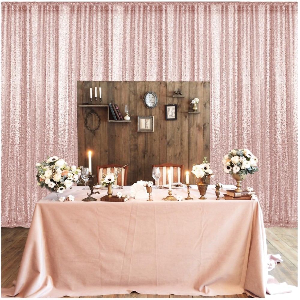 10x10FT Rose Gold Sequin Backdrop for Events
