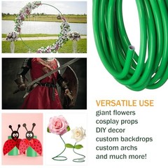 3.8 ft Giant Flower Stand Flexible Pipe Stem for Decor Flower Pole 2 Green
