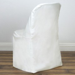 6 Ivory Polyester FOLDING Flat CHAIR COVERS Wedding Party Banquet Decorations