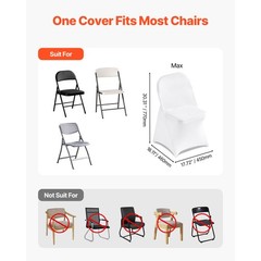 Uimoso 150PCS White Spandex Chair Covers for Weddings, Parties,and Dining Events
