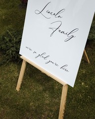 Wedding Welcome Sign – White Acrylic Mirror Wedding Sign -Wedding Signage-Decor
