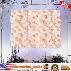 20 Pieces Flower Wall Panel Artificial Floral Backdrop Wall Decoration Backdrop
