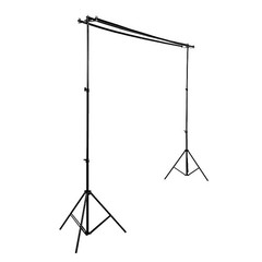 8×10 ft Black Triple Crossbar Adjustable Photo Backdrop Stand Party Supplies