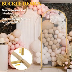 6 FT Wedding Arch Backdrop Stand Balloon Photo Booth Arch Frame Birthday Party
