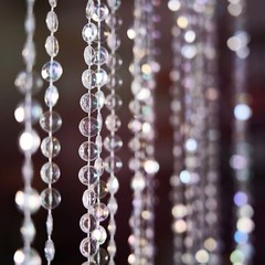 15 ft IRIDESCENT CEILING DRAPE CURTAIN Beaded Backdrop Party Wedding Decorations
