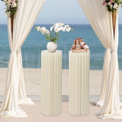 Centerpiece Stands Columns Display with Acrylic Lid Self-adhesive Strip Design