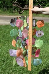 Beach Wedding Pastel Colors Hanging Seashell Decor, 35″ + G-51