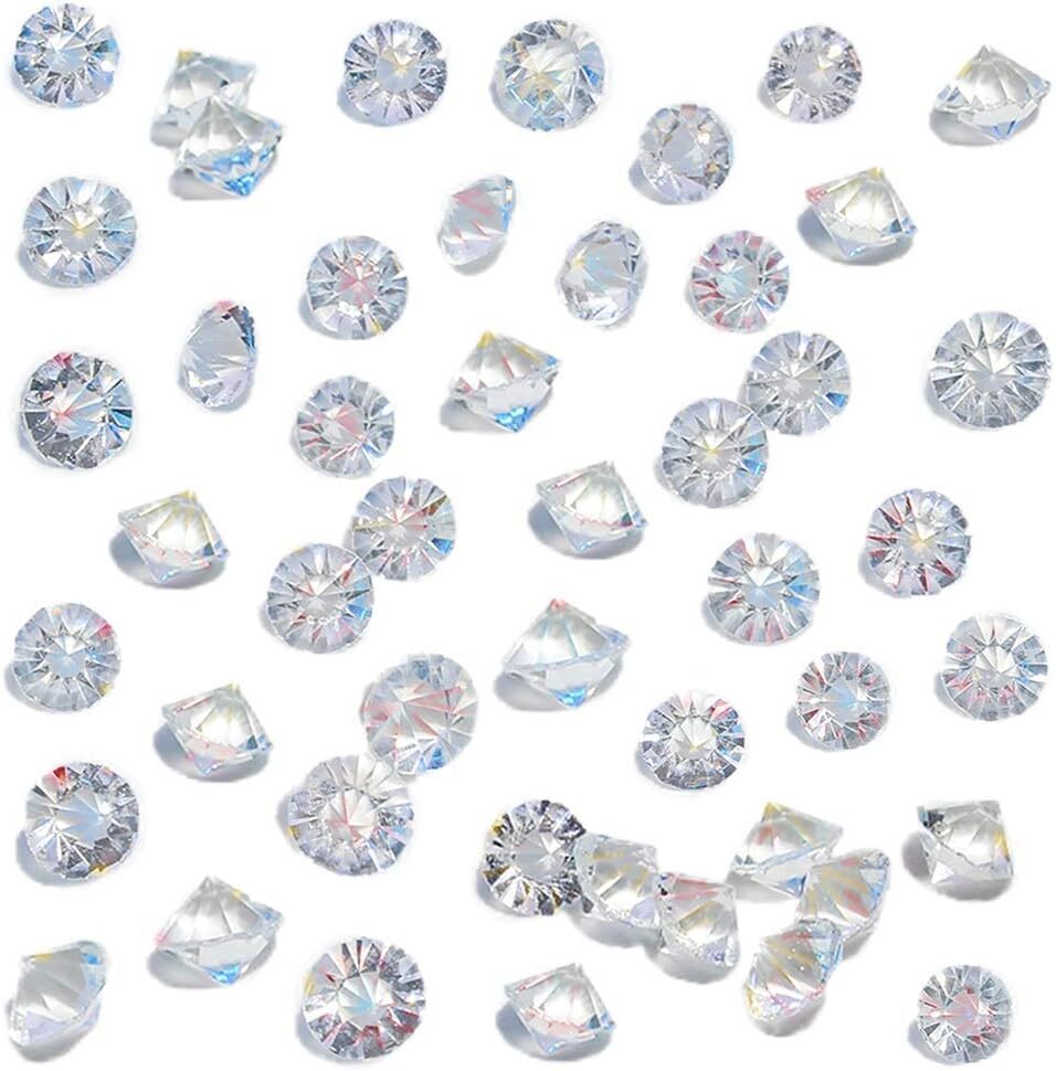 HANSGO Fake Crystals, 500PCS Mini Clear Glass Diamonds – Fake Diamond